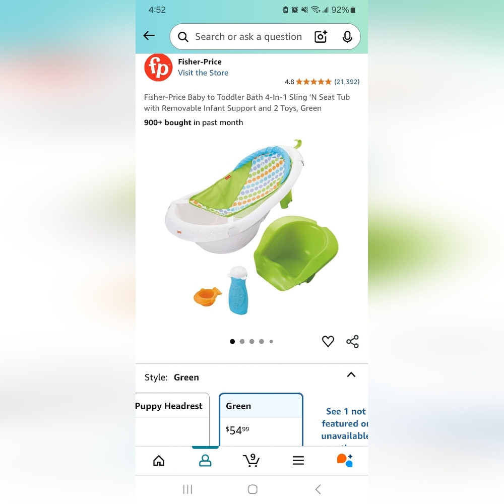 Fisher-Price Baby Bath Tub Set